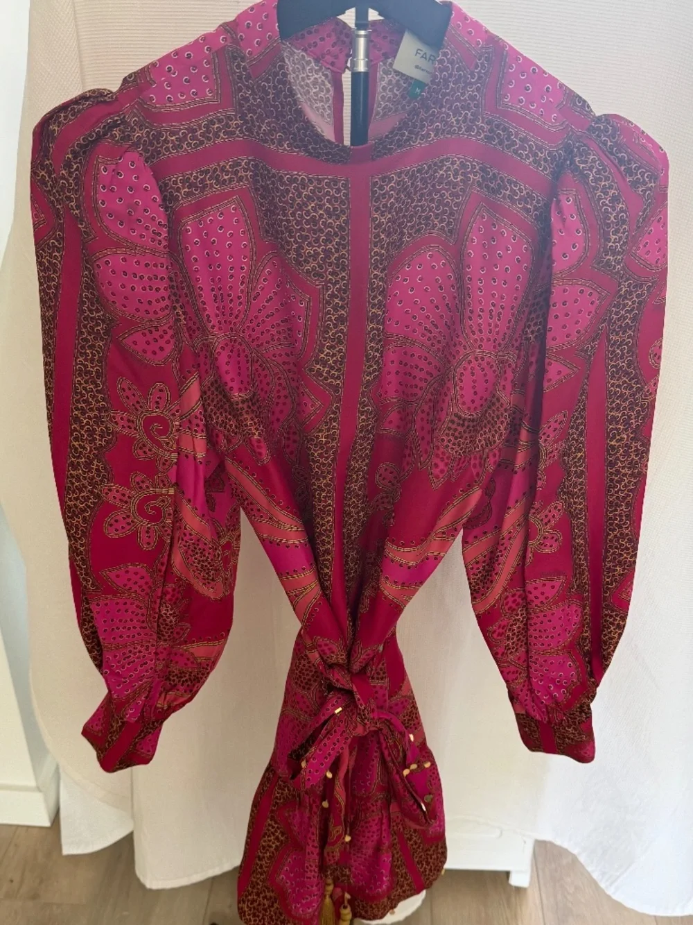 Pink Floral Glam Scarf LENZING™ ECOVERO™ Mini Dress